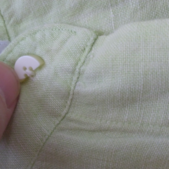 Brooks Brothers XL Slim Fit Pastel Green Irish Linen Shirt - Picture 10 of 11